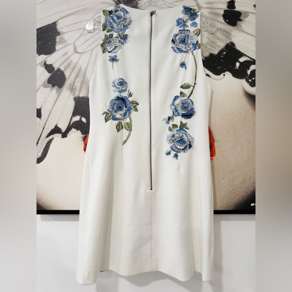 Alice and Olivia Clyde Embroidered  Floral Embellished Mini Dress - Picture 10 of 16